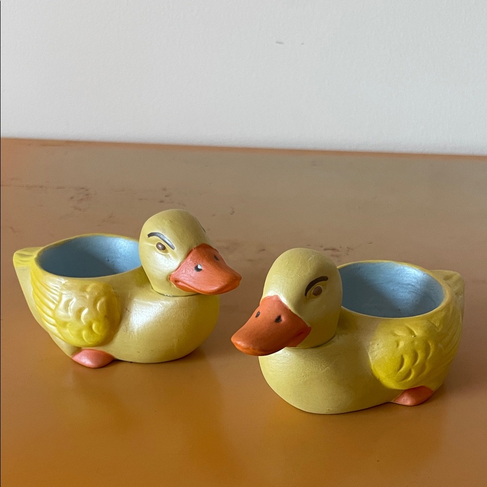 Vintage Duck Mini Bowls or Egg Holder Pair
